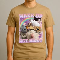 Wake Up Act Silly Funny Cat Meme Lover Cat T-Shirt