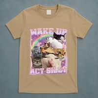 Wake Up Act Silly Funny Cat Meme Lover Cat T-Shirt