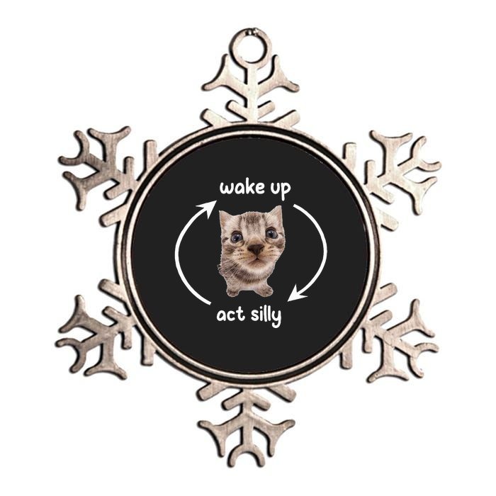 Wake Up Act Silly Cat Wake Up Act Silly Cat Metallic Star Ornament