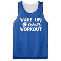 Wake Up And Workout Gift Funny Exercise Gift Mesh Reversible Basketball Jersey Tank