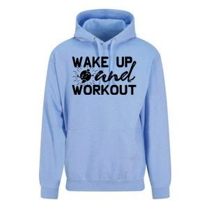 Wake Up And Workout Gift Funny Exercise Gift Unisex Surf Hoodie