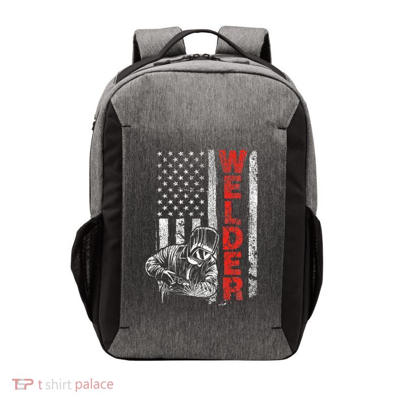 Welder Usa American Welding Worker Metalworking Lover Vector Backpack
