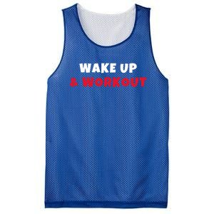 Wake Up And Workout Motivational Gym Exercise Funny Gift Mesh Reversible Basketball Jersey Tank