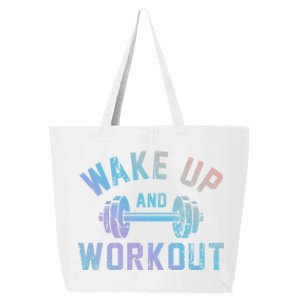 Wake Up And Workout Motivational Gym Cute Gift 25L Jumbo Tote