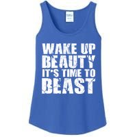 Wake Up Beauty It's Time To Beast Gym Workout Make Up Artist Gift Ladies Essential Tank