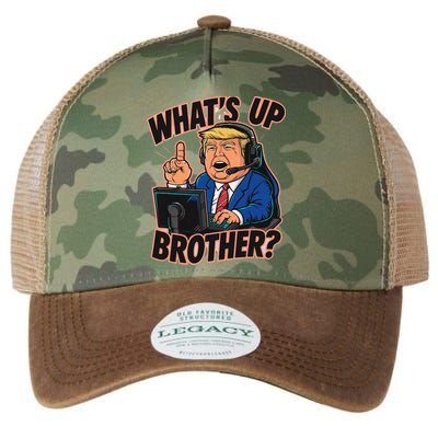 WhatS Up Brother Funny Meme Trump Legacy Tie Dye Trucker Hat