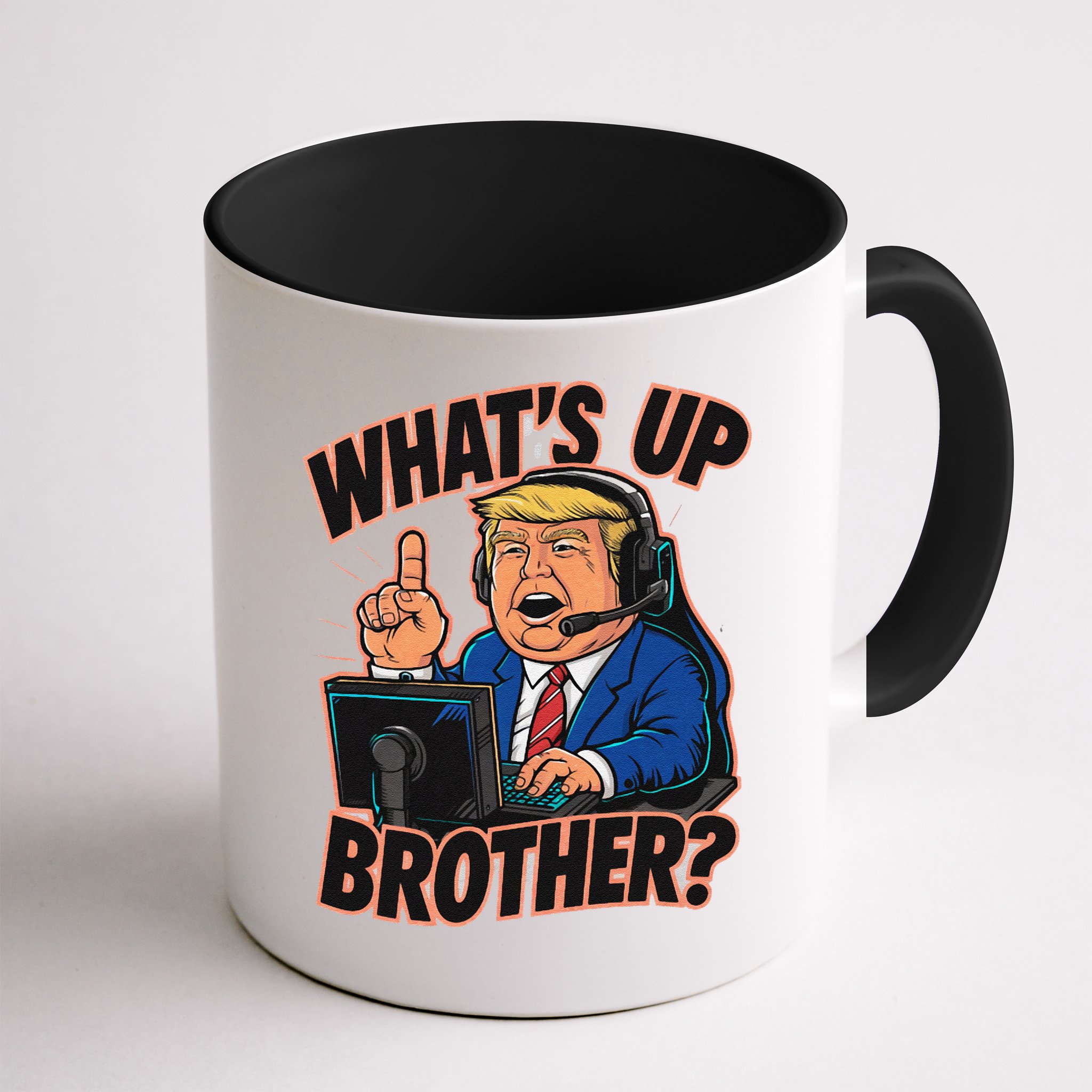 WhatS Up Brother Funny Meme Trump Mug