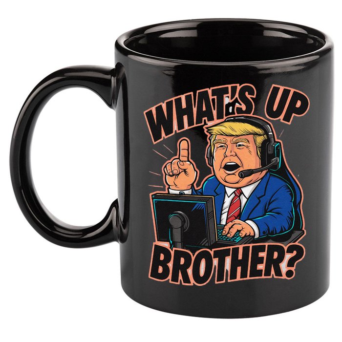 WhatS Up Brother Funny Meme Trump 11oz C Handle Ceramic Mug
