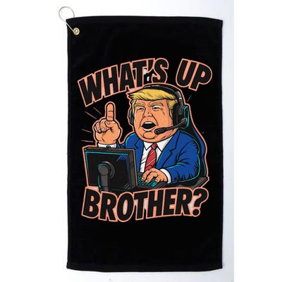 WhatS Up Brother Funny Meme Trump Golf Towel