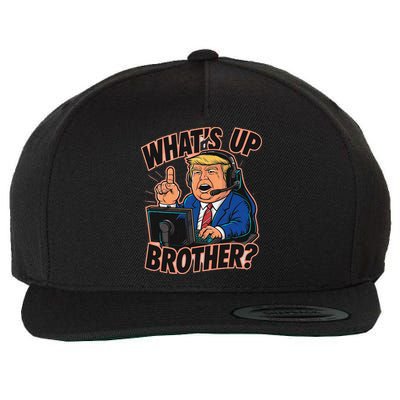 WhatS Up Brother Funny Meme Trump Wool Snapback Cap