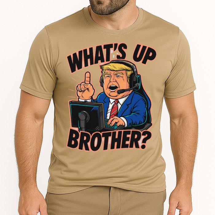 WhatS Up Brother Funny Meme Trump Cooling Performance Crew T-Shirt