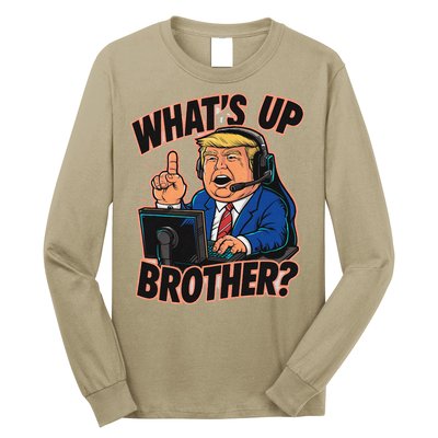 WhatS Up Brother Funny Meme Trump Long Sleeve Shirt