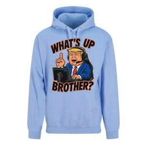 WhatS Up Brother Funny Meme Trump Unisex Surf Hoodie