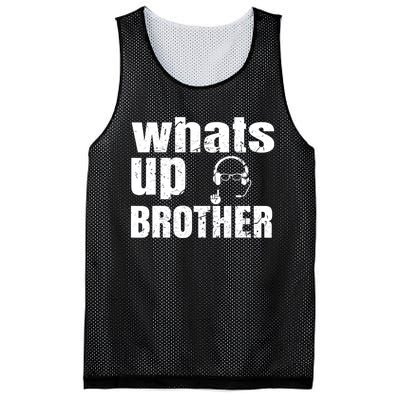 Whats Up Brother Funny Streamer Whats Up Whatsup Brother Mesh Reversible Basketball Jersey Tank