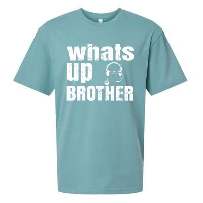 Whats Up Brother Funny Streamer Whats Up Whatsup Brother Sueded Cloud Jersey T-Shirt