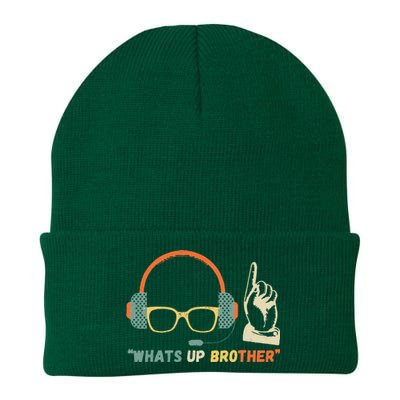 Whats Up Brother Sketch Streamer Knit Cap Winter Beanie