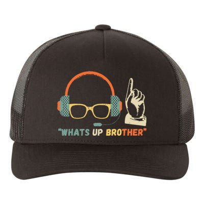 Whats Up Brother Sketch Streamer Yupoong Adult 5-Panel Trucker Hat