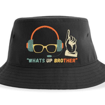 Whats Up Brother Sketch Streamer Sustainable Bucket Hat