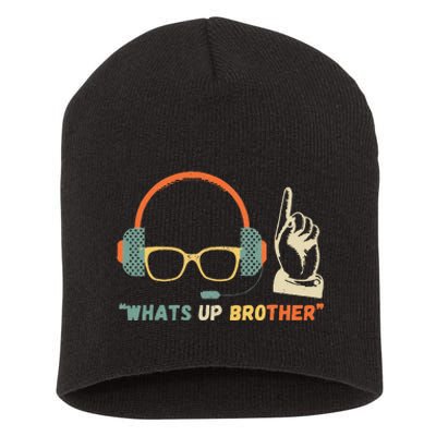 Whats Up Brother Sketch Streamer Short Acrylic Beanie