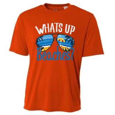 Whats Up Beaches Funny Beach Family Vacation Matching Funny Gift Cooling Performance Crew T-Shirt