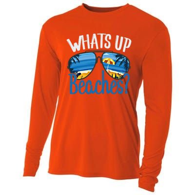 Whats Up Beaches Funny Beach Family Vacation Matching Funny Gift Cooling Performance Long Sleeve Crew