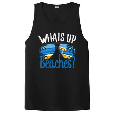 Whats Up Beaches Funny Beach Family Vacation Matching Funny Gift PosiCharge Competitor Tank