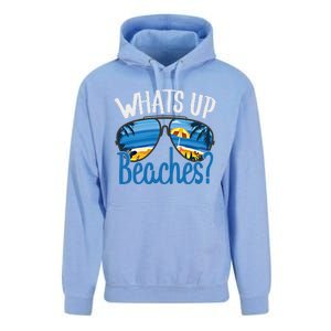 Whats Up Beaches Funny Beach Family Vacation Matching Funny Gift Unisex Surf Hoodie