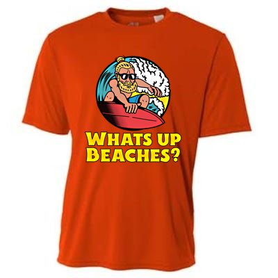 Whats Up Beaches Funny Beach Family Vacation Cool Gift Cooling Performance Crew T-Shirt