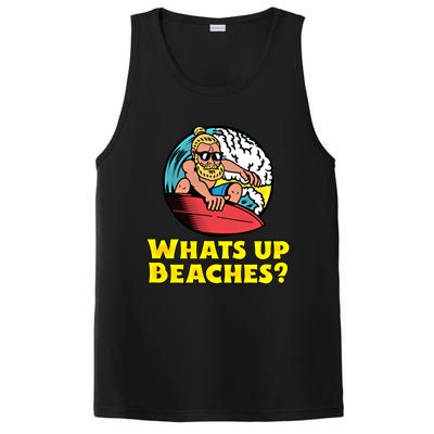 Whats Up Beaches Funny Beach Family Vacation Cool Gift PosiCharge Competitor Tank