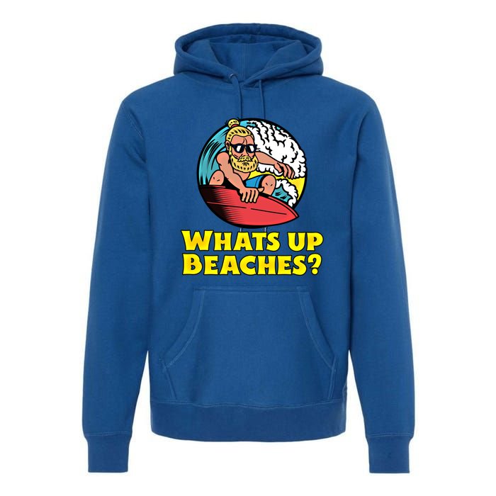 Whats Up Beaches Funny Beach Family Vacation Cool Gift Premium Hoodie