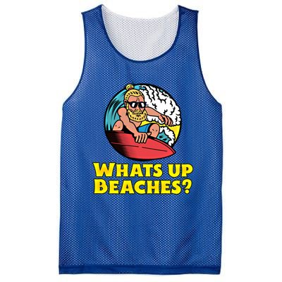 Whats Up Beaches Funny Beach Family Vacation Cool Gift Mesh Reversible Basketball Jersey Tank