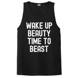 Wake Up Beauty Time To Beast Cute Gift PosiCharge Competitor Tank