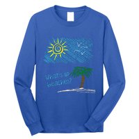 Whats Up Beaches Funny Beach Family Vacation Funny Gift Long Sleeve Shirt