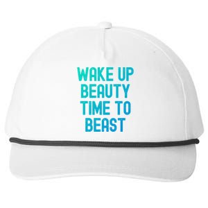 Wake Up Beauty Time To Beast Cute Gift Snapback Five-Panel Rope Hat