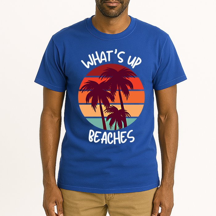 What's Up Beaches? Funny Vacay Vacation Tee With Palm Trees Great Gift Tall T-Shirt
