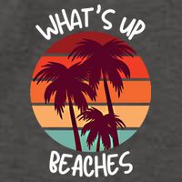 What's Up Beaches? Funny Vacay Vacation Tee With Palm Trees Great Gift Vector Backpack