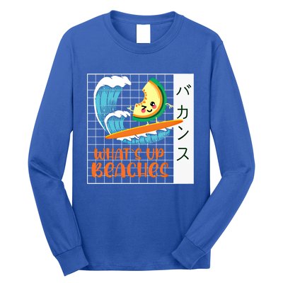 What`s Up Beaches Kawaii Japanes Melon Summer Graphic Gift Long Sleeve Shirt