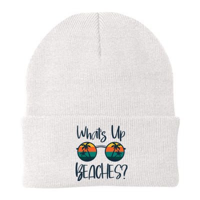 WhatS Up Beaches Funny Pun Beach Trip Summer Vacation Knit Cap Winter Beanie