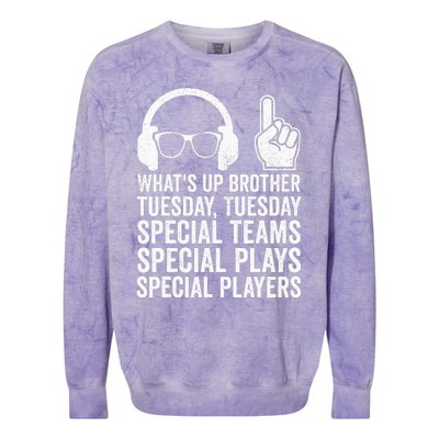 WhatS Up Brother Tuesday Tuesday Gamer Colorblast Crewneck Sweatshirt