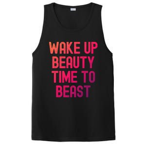 Wake Up Beauty Time To Beast Cute Gift PosiCharge Competitor Tank