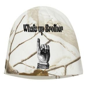 Whats Up Brother Funny Sketch Streamer Kati - Camo Knit Beanie