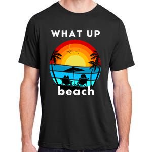 What Up Beach | Funny Beach Summer Vacation Adult ChromaSoft Performance T-Shirt