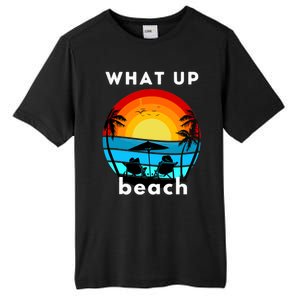 What Up Beach | Funny Beach Summer Vacation Tall Fusion ChromaSoft Performance T-Shirt