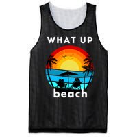 What Up Beach | Funny Beach Summer Vacation Mesh Reversible Basketball Jersey Tank