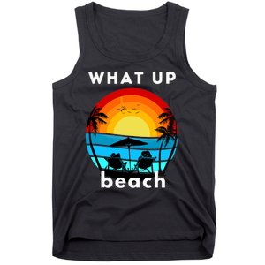 What Up Beach | Funny Beach Summer Vacation Tank Top