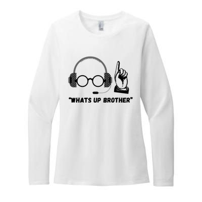 Whats Up Brother Funny Sketch Streamer Womens CVC Long Sleeve Shirt