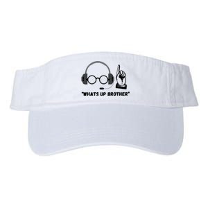 Whats Up Brother Funny Sketch Streamer Valucap Bio-Washed Visor