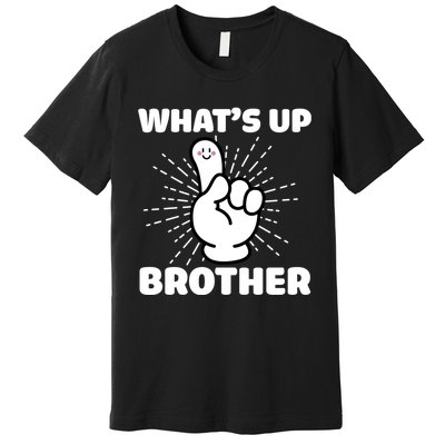 Whats Up Brother Twitch Funny Gamer Gaming Premium T-Shirt