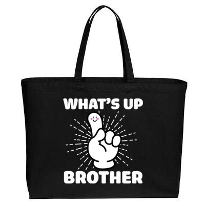 Whats Up Brother Twitch Funny Gamer Gaming Cotton Canvas Jumbo Tote