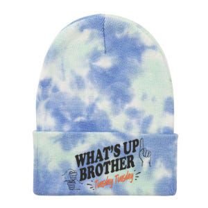 Whats Up Brother Tuesday Sketch Streamer Gamer Tie Dye 12in Knit Beanie